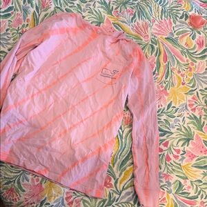 Vineyard Vines Kids Pink and Orange Long Sleeve Tee small